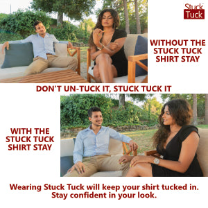 Shirt Stay Belt by Stuck Tuck – Tucked Shirt Holder for Men and Women – 3 Sizes